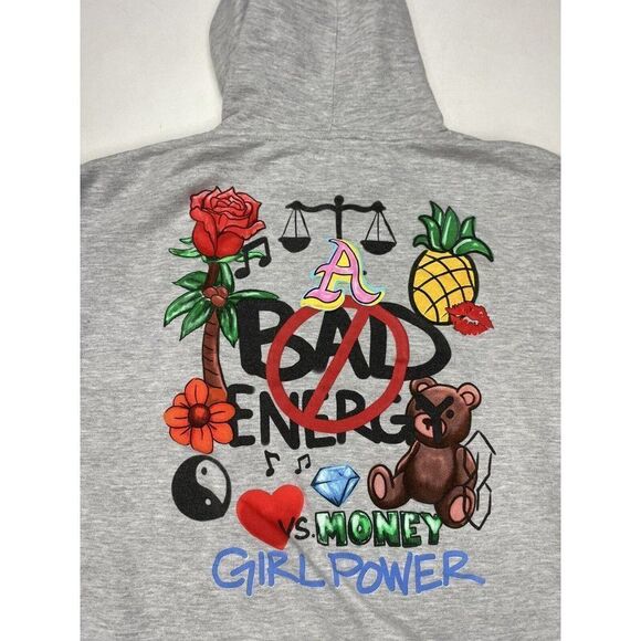 Ashanti Princess Graphic Pullover Hoodie Women Large Gray Music - Picture 2 of 6